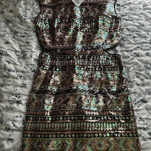 Forever 21 Multicolor Sequin Mini Dress